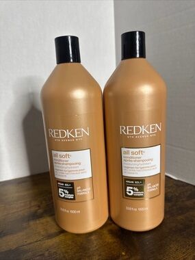 2 Pack Redken All Soft Conditioner 33.8oz 1 Liter-SEALED NEW